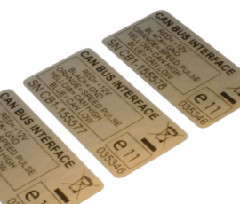 Numbered Silver Polyester Labels